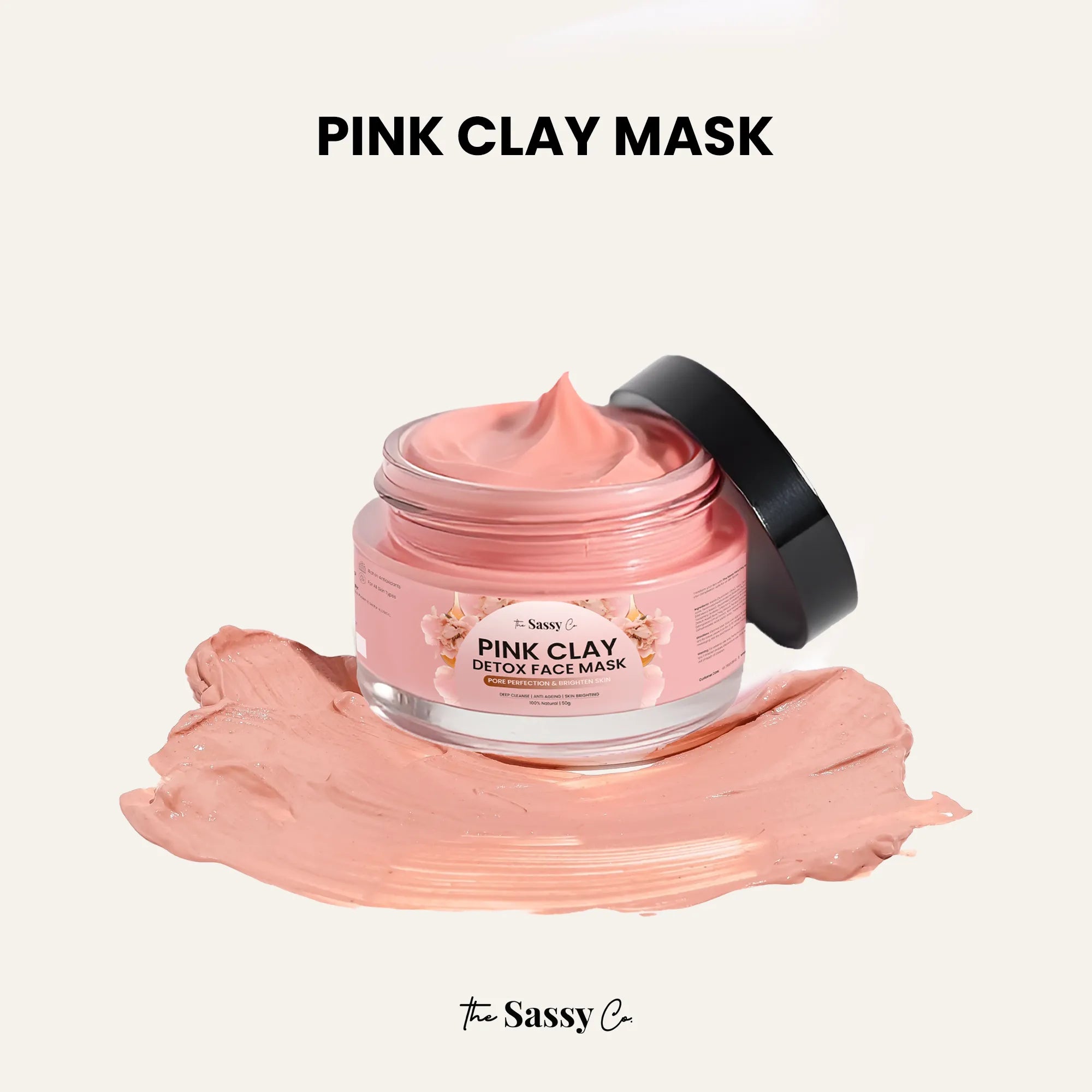 Pink Clay Detox Face Mask – Pore Perfection & Brighten Skin